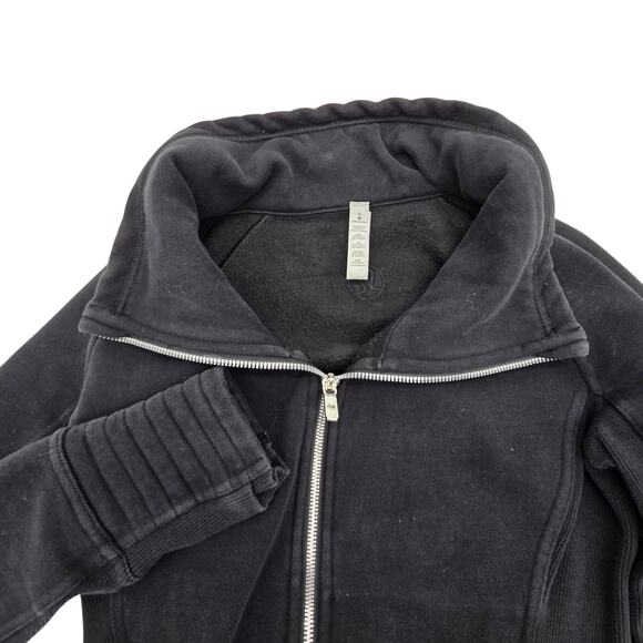 Lululemon Radiant Jacket II Night Diver Size 6 Slim Fit Ribbed Sides Full Zip - Picture 2 of 7